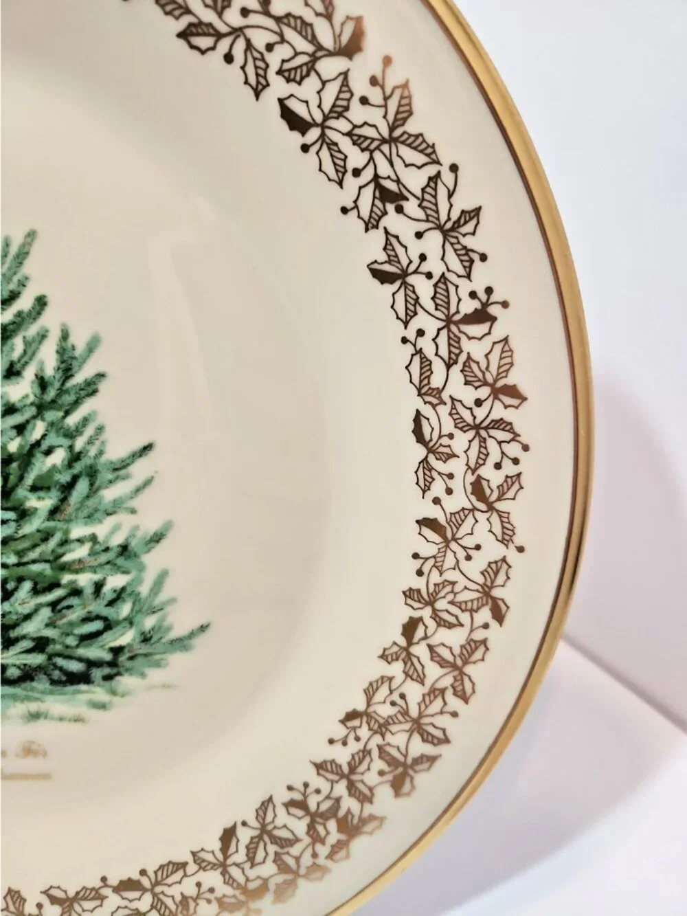 Vtg Lenox 1979 Christmas Plate Commemorative Issue Balsam Fir with Box